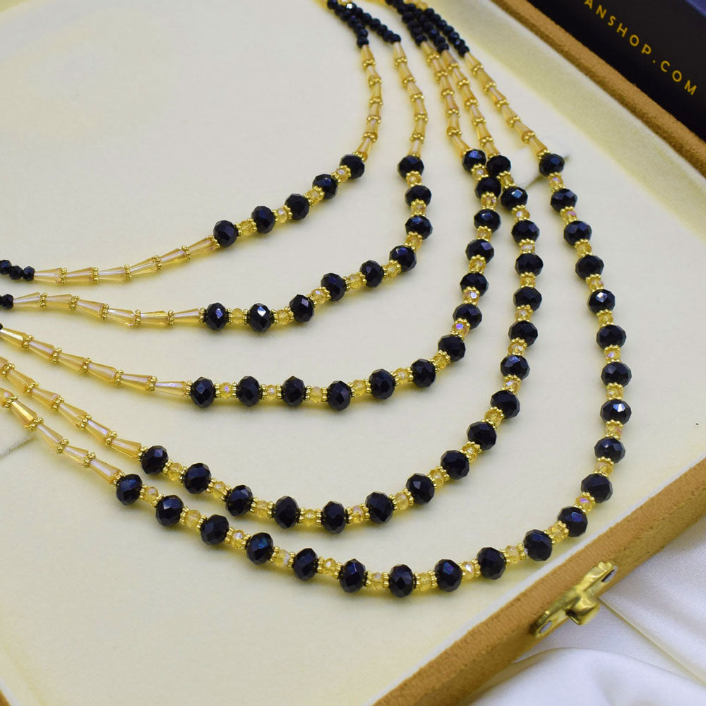Black Beads Mala KNM-002