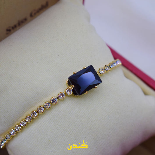 Crystal Stone Bracelet KNBR-003 Black