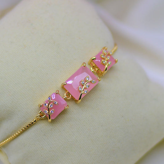 Pink Stones Bracelet KNBR-009