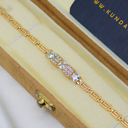 Versace Style with Zircon and Diamond Bracelet KNBR-012